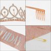 Birthday Sash and Crown for Women,Happy Birthday Sash for Women,Birthday Queen Sash and Crown,Rose Gold Tiaras for Women,Happy Birthday Decorations for Women,Birthday Crown Adult Woman,Birthday Tiara