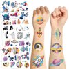 Y 10 Sheet Space Planet Temporary Tattoo Stickers Children Makeup Festival Carnival Birthday Party Fake Body Tattoos for Astronaut Outer Space Theme Face Tattoos Body Tattoos