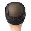 1 Pc Black Lace Mesh Weaving Wig Cap Silicone Grip Elastic Band Wig Cap with Removable Adjustable Silicone Nonslip Wig Band for Making Wig Keeping Wig in Place