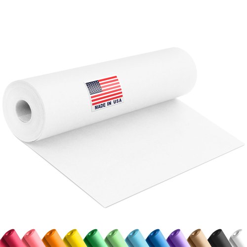 Paclord 12" x 1200" (100 ft) White Construction Paper Roll, (Pack of 1 Roll, White Color) – Made in USA Construction Kraft Paper Roll for School Projects – Color Paper for Crafts, Art Paper for Kids