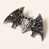 BERYUAN Gothic Black Bat Rhinestone Hairpins - Vampire Decor Bun Hair Clips for Party Costume, Girls