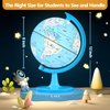 JOWHOL 8'' Illuminated Globe for Children with 100+ Fun Illustrations - Desk Earth Globe Built-in LED Night Light, World Globe for Kids Learning, Animal Globe Educational Toys Gifts for Kids/Students
