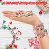 Howcow Christmas Advent Calendar Bracelets 2023, 24 Days Xmas Countdown Calendar with 2pcs DIY Charm Bracelets Kits, Christmas Gifts for Girls Kids Teens Adult Women