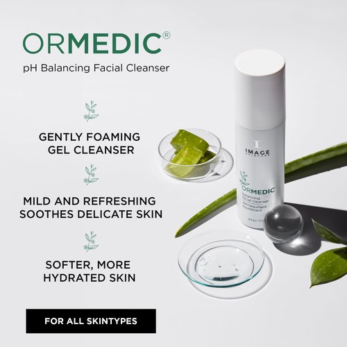 IMAGE Skincare, ORMEDIC pH Balancing Facial Cleanser, Mild Foaming and Hydrating Face Wash with Aloe Vera, 1.7 fl oz