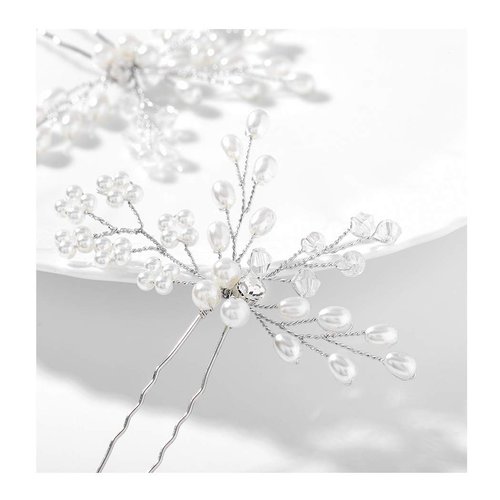 Campsis Wedding Hair Pins Rhinestone Wedding Hair Accessories for Bridal Flower Crystal Wedding H...