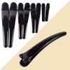 Fodattm 12PCS Professional Hairdressing Salon Duckbill Clip Plastic Non Slip Alligator Hairpin Simple Hairgrip Hair Clip Hair Barrettes for Hair Styling and Sectioning (Length -3.7in, Black)