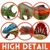 Oriate 12PCS Mini Dinosaurs Figures Figurines Toys for Kids 3-5 5-7, Capture n Escape Dino World Playset, Including 6 Dinosaur Fences, Realistic Jurassic Sets for Kids Birthday Gifts Cake Topper