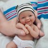 Reborn Baby Doll ，7 Inch Silicone Doll Girl ，Mini Realistic Newborn Baby Dolls Silicone Full Body Stress Relief with Feeding Accessories