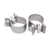 MOTOKU Pack of 2 1.75" Stainless Steel Muffler Exhaust Clamp for Electra Glide Road King Road Glide