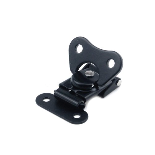 MY MIRONEY 4-Pack Black Spring Loaded Butterfly Twist Latch and Keeper Metal Hardware Toggle Clamp Hasp Box Chest Closure with Screws for Flight Case,1.97" x 1.5"