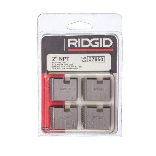 RIDGID 37850 Pipe Thread Die, 2", Alloy, 4 Pc, Silver