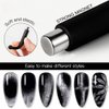 XEAOHESY 14 Pieces Black Cat Eye Magnet for Nails Nail Magnet Tool Magnet Plate Wand Board Magnetic Pen Stripe Nail Magnet Double Ended Magnet Wand Magnet Stick for Cat Eye Gel Nail Polish
