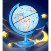 JOWHOL 8'' Illuminated Globe for Children with 100+ Fun Illustrations - Desk Earth Globe Built-in LED Night Light, World Globe for Kids Learning, Animal Globe Educational Toys Gifts for Kids/Students