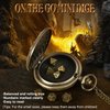 Kabinka DND Dice Set, 7pcs Mini Metal Dice with Pocket Watch Shell, Portable D&D Dice with Necklace, Dungeons and Dragons Dice for RPG(Five-Headed Dragon, Bronze)