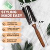 Since 1869 Hand Made In Germany Professional Series Boar Bristle Round Brush - Add Volume, Help Fight Frizz - Super-Grip Handle for Easy Styling - Eco-Sour (Small)