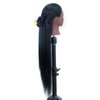 Mannequin Head with Hair 26" hair mannequin doll head hair styling manikin head Cosmetology Doll Head Multicolored Synthetic Fiber Hair Table Clamp Stand Included)(black YK)