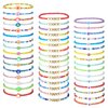 Otuuz 48 Pcs Colorful Kids Friendship Bracelet Set Adjustable Beads Bracelets Cute Friendship Princess Pretend Play Bracelet Stretch Beaded Bracelet Preppy Bracelets Set for Girls Women (Cute)