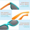 Ricawa 4 Pack Kids Sunglasses, Foldable Toddler Sunglasses Age 2-4 6-8 10-12 Boys Girls, Polarized Sunglasses for Kids(Rectangle)