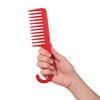 Allegro Combs #1002 Wide Tooth Comb Shower Comb With Hook For Curly Hair Wet Or Dry Detangle Women’s Combs Made In The Usa 1 Pc. (Red)