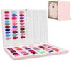 Nail Display Book 120 Nail Polish Swatch Book with Transparent Nails, Professional Nail Color Chart Display Book Sample for Gel Polish Nails