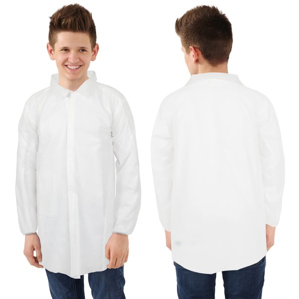 Sundar Trade Disposable Lab Coats for Kids, 12 Pack - Kids Scientist Coats - Doctor Coat for Kids - Lab Coats for Kids Science Party (Youth Small)