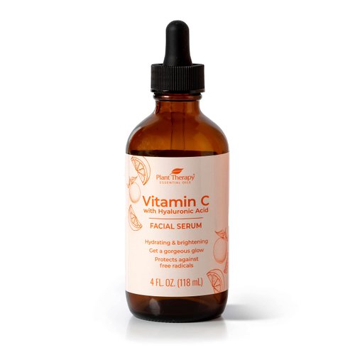 Plant Therapy Facial Serum with Vitamin C &amp; Hyaluronic Acid 4 oz with Hyaluronic Acid, Ferulic Ac...