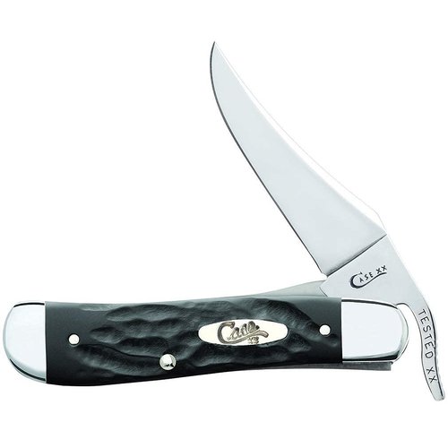 Case XX WR Pocket Knife Rough Black Jigged Synthetic Russlock Item #18224 - (61953L SS) - Length Closed: 4 1/4 Inches …