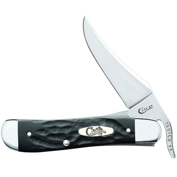 Case XX WR Pocket Knife Rough Black Jigged Synthetic Russlock Item #18224 - (61953L SS) - Length Closed: 4 1/4 Inches …