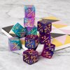 48 Pcs Magic The Gathering Dice Counters MTG Counter Dice Sets Tokens Marbled Buff D6 Dice Accessories Compatible with MTG, CCG, Card Games, 4 Colors