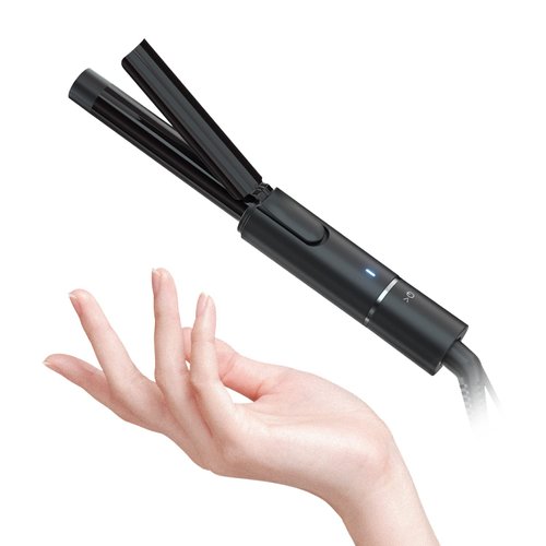 Ceramic 3/4 Inch Mini Curling Iron for Short Hair, Small Hair Curler Iron for Travel, Dual Voltage Curling Wand for Worldwide Trip(Light Pink)