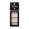 KISS imPRESS No Glue Mani Press-On Nails, Premium, Visions', Green, Medium Size, Almond Shape, Includes 30 Nails, Prep Pad, Instructions Sheet, 1 Manicure Stick, 1 Mini File
