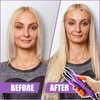 Lothee Fusion Hair Extension Heat Iron with Keratin Beads, Fusion Glue Protector, Template Hair Clips, Heat Insulation Sheets and Finger Gloves (Purple, 50g Bags)