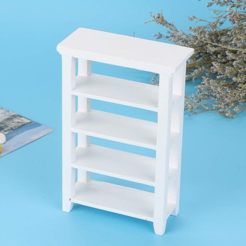 Taidda Miniature Furniture Model 4 Layers Shelf Display Rack 1:12 Doll House Accessory
