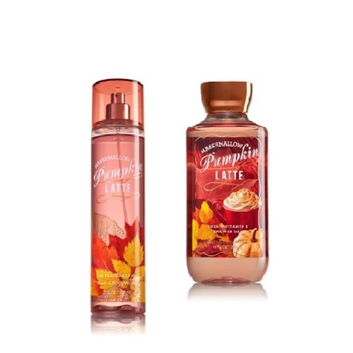Bath & Body Works ~ Signature Collection ~ Marshmallow Pumpkin Latte ~ Fine Fragrance Mist & Shower Gel ~ Set