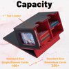 FOTEEMO Card Deck Box For MTG, Prime Card Display with Dice Tray Commander Deck Box Magic The Gathering Deck Box Holding 250+ Sleeveless Trading Card Storage Box Yu-gioh Deck Box (Black&Red)