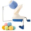 FLKQC Yarn Ball Winder, Hand-Operated Yarn Ball Winder Swift Yarn Winder, Yarn Cake Winder, Needlecraft Yarn Ball Winder Hand-Operated (Blue)
