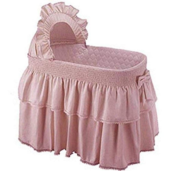 Babykidsbargains Paradise Rainbow Pink Bassinet Liner Skirt and Hood, 13"x29"