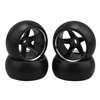 Walmine 4pcs RC 5 Spoke Wheel Drift Tyre Black Wheel Rims Replacement for WL 1/28 K969 K989 P929 RC Car