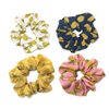 Fodattm 4PCS Elastic Hair Scrunchies Hair Bands Hair Ties Scrunchy Hair Rope Ponytail Holder for Women (Pineapple pattern)