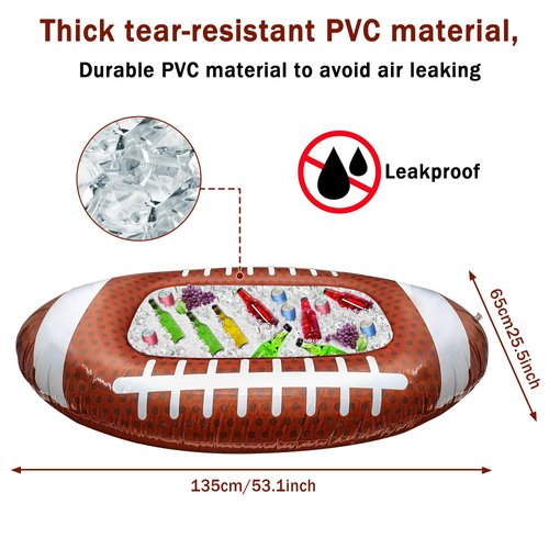 Football Inflatable Cooler for Parties Serving Bar for Football Party Supplies Football Party Decorations