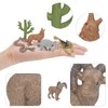 BRETOYIN 11PCS Mini Desert Animals Figurines Set Desert Realistic Desert Animals Figurines Toys Party Decorations Tabletop Decorations for Kids