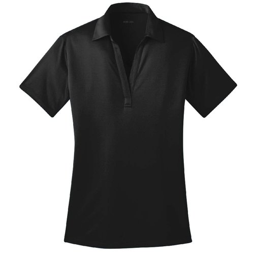 Joe's USA Ladies Silk Touch Golf Polo Shirt-L-Black