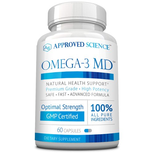 Omega-3MD - Fish Oil EPA & DHA - Improve Cardiovascular, Cognitive, and Joint Health - 1 Bottle Supply