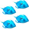 Cute 4D Whale Balloons Under The Sea Decorations Ocean Balloons, 4 Pack Gaint 37'' Whale Shape Mylar Foil Balloons Sea Animal Balloons Fish Balloons Beach Party Supplies, Blue