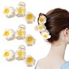 3 PCS Hawaiian Flower Hair Clips Plumeria Hair Clip Hibiscus Flower Hair Clips for Women Girls Thick Thin Hair Beach Hair Accessories Non Slip Strong Hold Hair Catch Clamp Barrettes