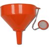 King Kooker 8" Plastic Cooking Oil Funnel with Attached Reusable Stainless Steel Mesh Filter