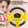 Simulated Driving Controller 21 x 3.5 x 21cm Co-Driver Simulated Steering Wheel Educational Music Toy for Children Kids 4 5 6 Years Old (Yellow)