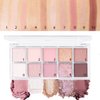 AMY'S DIARY 10 Colors light Pink Eye Shadow Eyeshadow Palette, High Pigmented, Blendable Long Lasting Waterproof Nude Pink Neutral Eye Shadow Palette Makeup (14#)