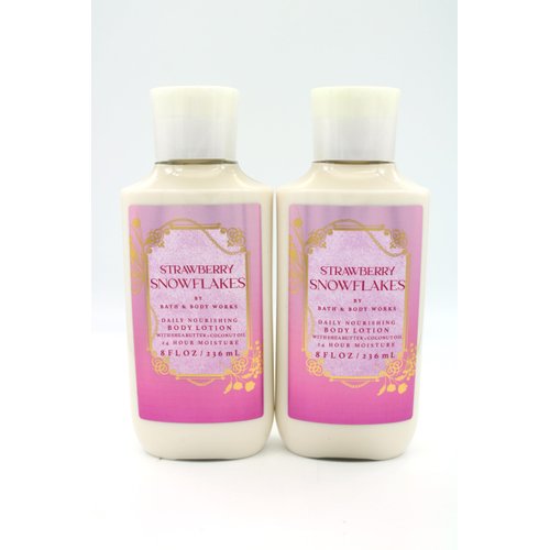 Generic Strawberry Snowflakes, Bath and Body, Daily Nourishing Body Lotion, 8 fl oz each, 2 pack