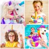Qpout 20 Sheets Flamingo Tattoos 194 PCS Summer Temporary Tattoos for Kids Pink Cute Face Fake Tattoos Sticker for Girls Baby Shower Prizes Rewards Flamingo Party Supplies Decorations